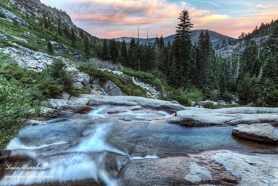 Image 9 of 10<br />Bottom of falls at sunset